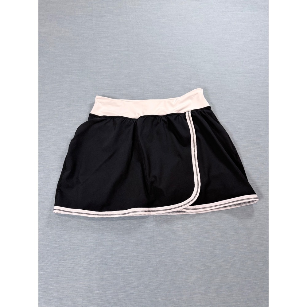 Crane Athletic Skort Women Small Black Pink Excellent Faux Wrap Built-in Shorts